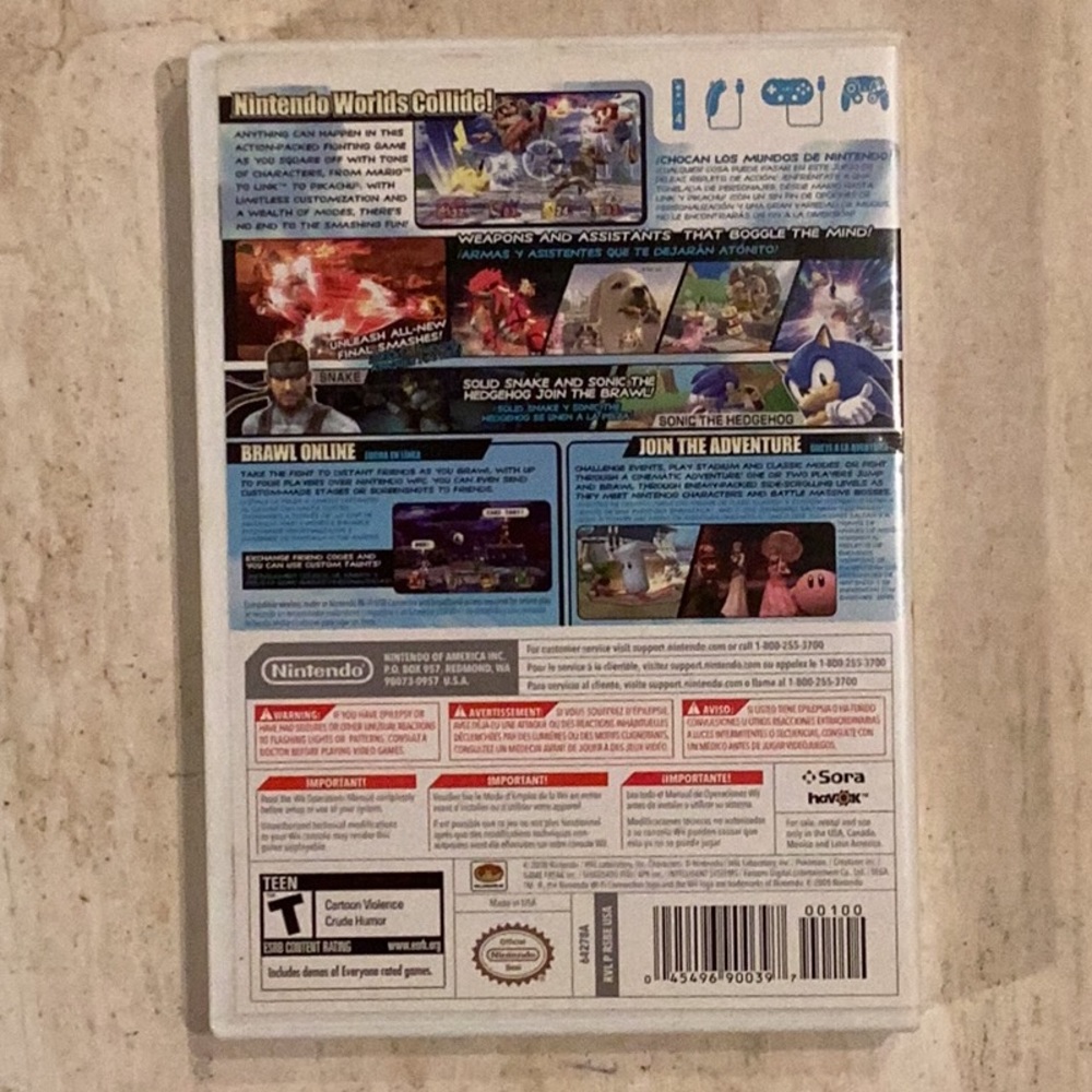 Super Smash Bros Brawl Nintendo Wii Game Complete Mario Pikachu Zelda Kirby - Picture 2 of 5